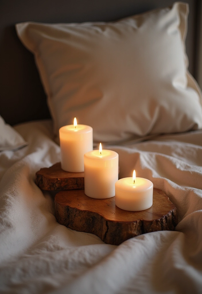 30 Cherry Wood Bedroom Decor Ideas That Feel Rich and Cozy - 18. Cherry Wood Candle Holders