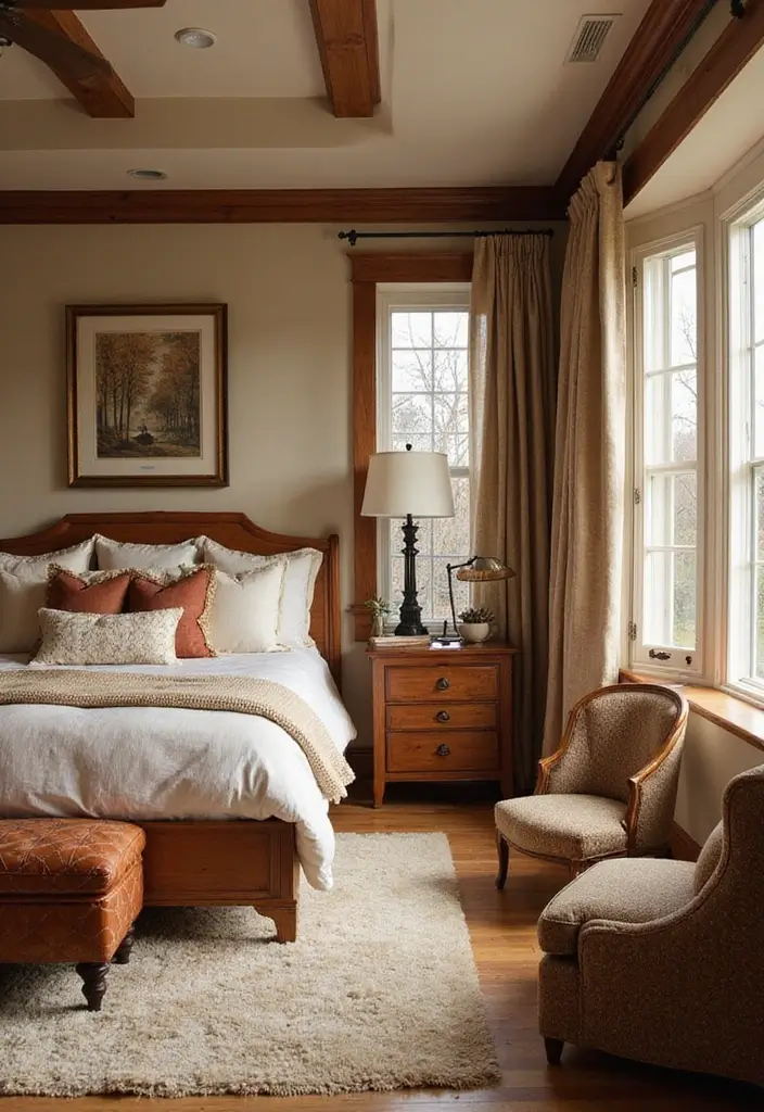 30 Cherry Wood Bedroom Decor Ideas That Feel Rich and Cozy - 30. Cherry Wood Decor Accents