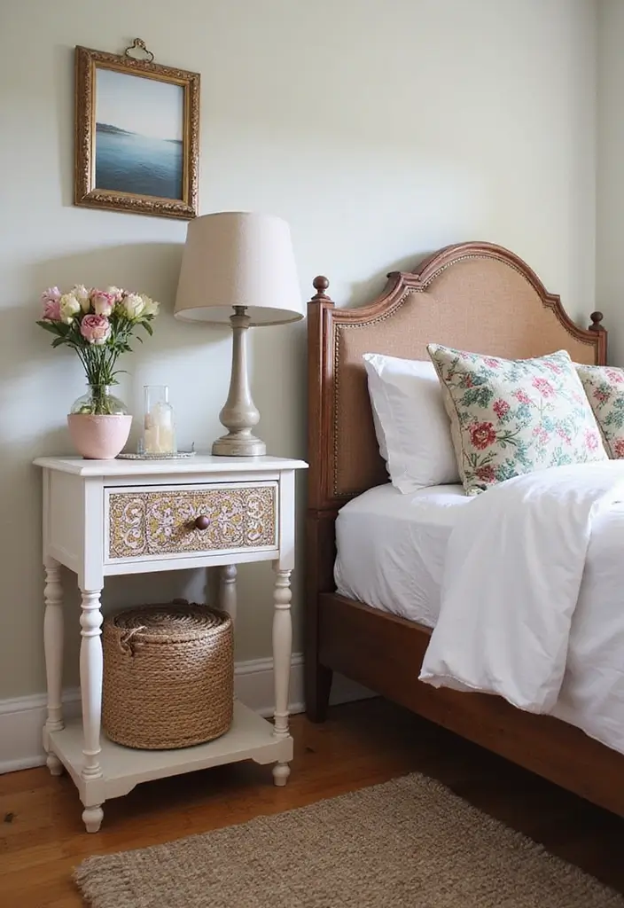 30 Cozy Boho Bedroom Ideas That Feel Dreamy and Relaxed - 30. Personalized Nightstands