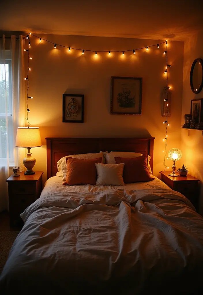 30 Cozy Boho Bedroom Ideas That Feel Dreamy and Relaxed - 5. Soft Lighting Options