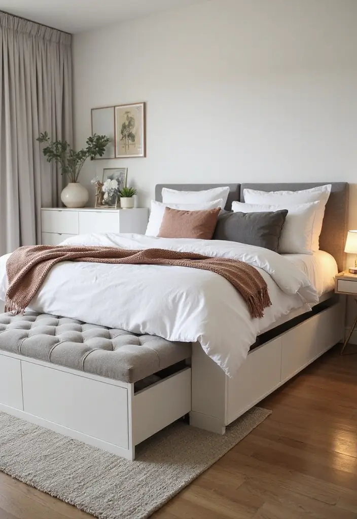 30 Inside Cupboard Ideas Bedroom That Maximize Storage - 5. Multi-Functional Furniture