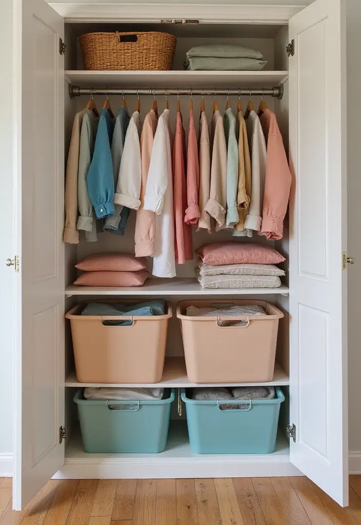 30 Inside Cupboard Ideas Bedroom That Maximize Storage - 6. Color Coordination for a Cohesive Look