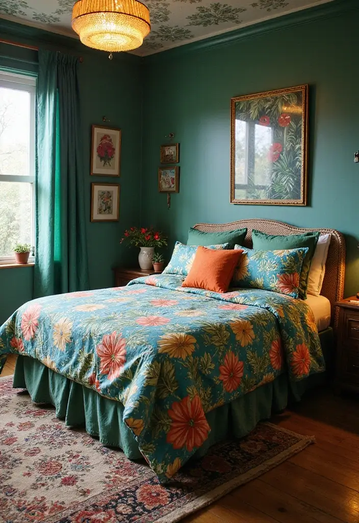 30 Jungle Bedroom Ideas for Adults That Bring Nature Indoors - 2. Tropical Color Palette