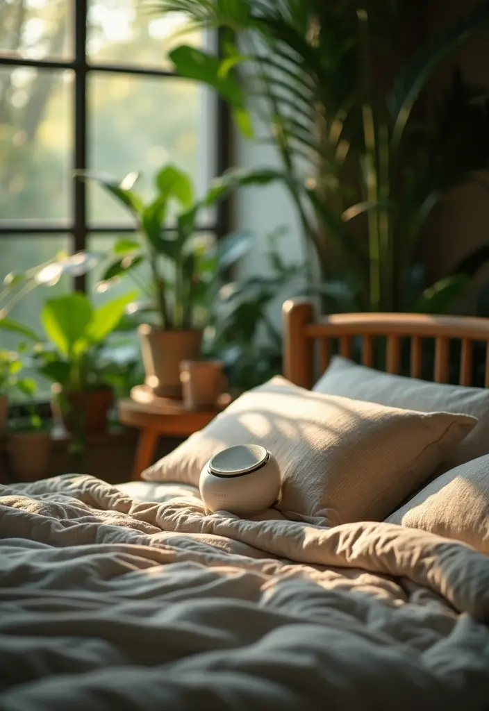 30 Jungle Bedroom Ideas for Adults That Bring Nature Indoors - 26. Incorporate Nature Sounds