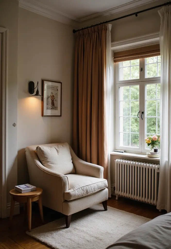 30 Men’s Small Bedroom Ideas That Feel Minimal & Masculine - 11. Cozy Reading Nook