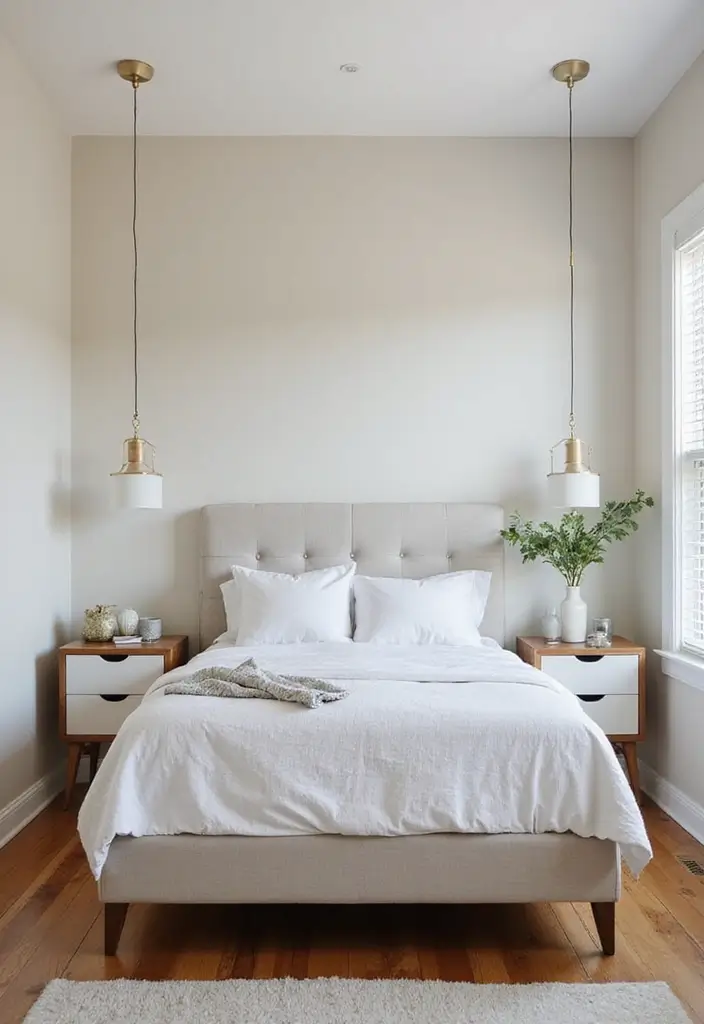 30 Men’s Small Bedroom Ideas That Feel Minimal & Masculine - 16. Floating Nightstands
