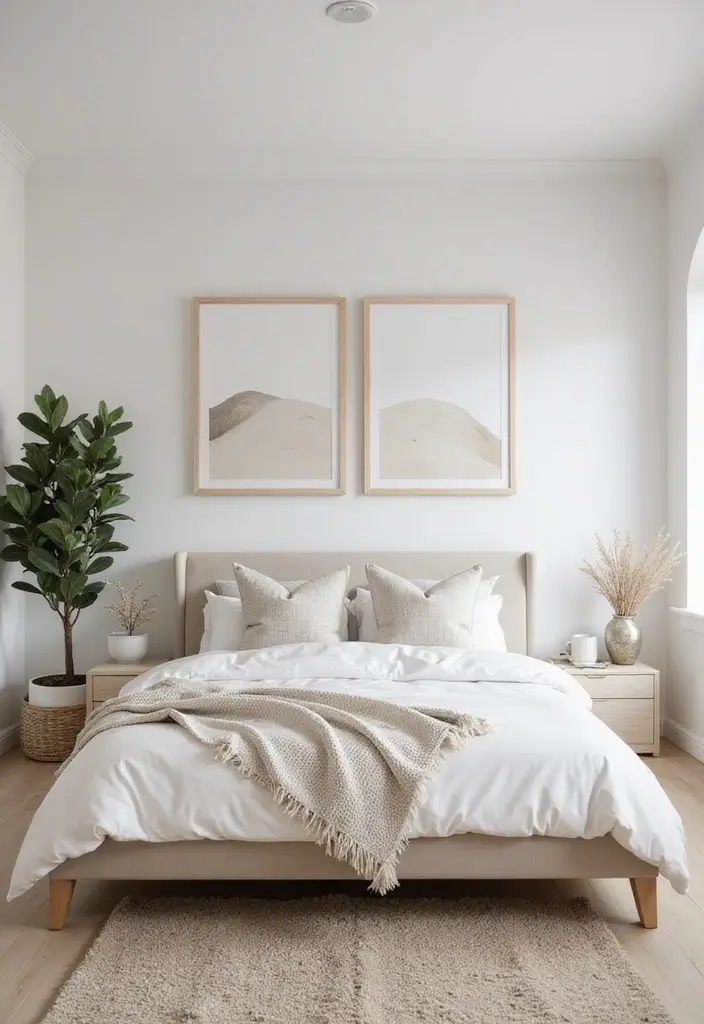 30 Men’s Small Bedroom Ideas That Feel Minimal & Masculine - 24. Minimalistic Artwork