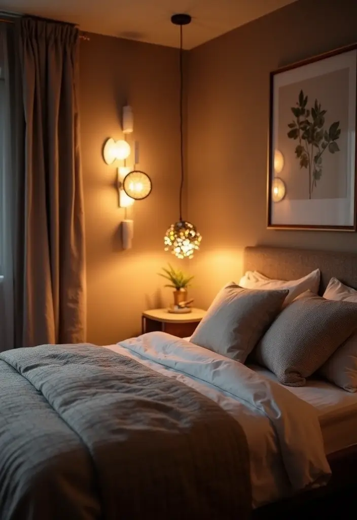 30 Men’s Small Bedroom Ideas That Feel Minimal & Masculine - 6. Ambient Lighting Solutions