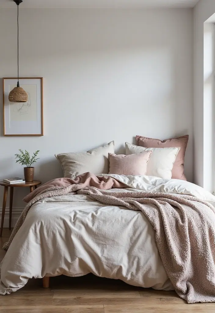 30 Men’s Small Bedroom Ideas That Feel Minimal & Masculine - 9. Cozy Minimalist Bedding