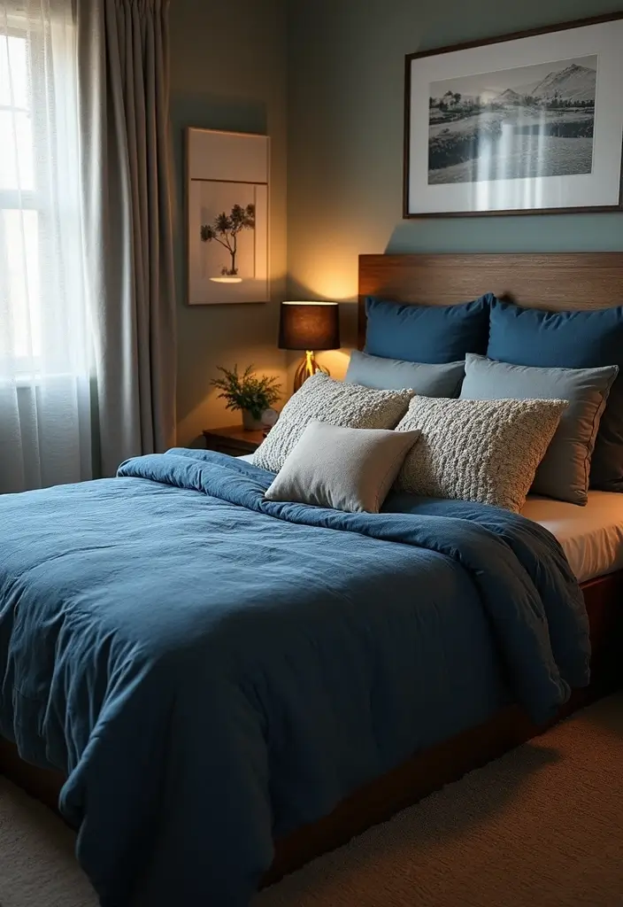 30 Midnight Blue Bedroom Ideas That Feel Bold and Sophisticated - 18. Midnight Blue Bedspreads