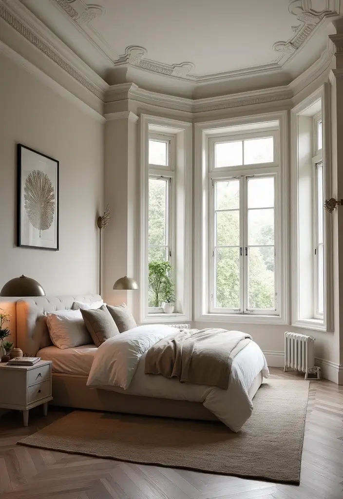 30 Modern Victorian Bedroom Ideas That Blend Old and New Perfectly - 29. Emphasizing Architectural Features