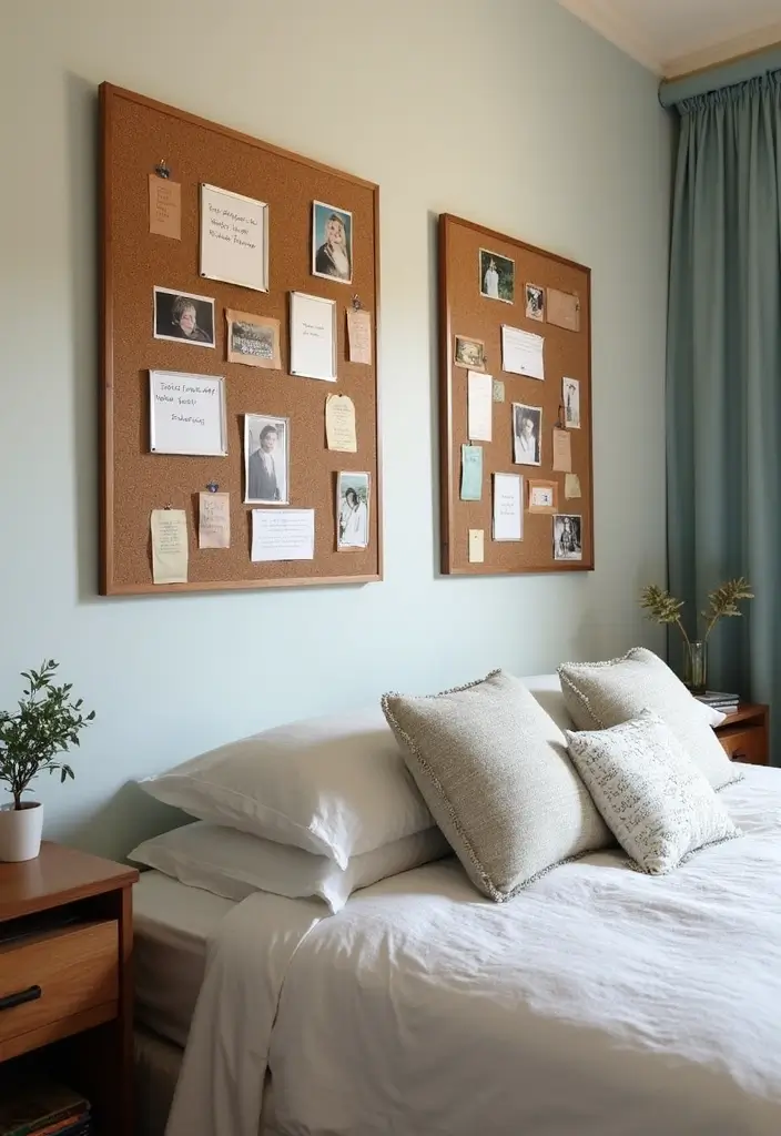 30 Shared Bedroom Ideas for Teens That Are Trendy & Functional - 25. Fun Bulletin Boards for Communication