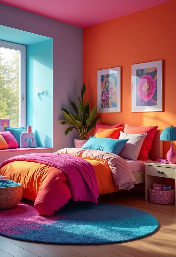 30 Toca Boca Big Family House Ideas Bedroom That Feel Fun & Cozy - 12. Bright and Bold