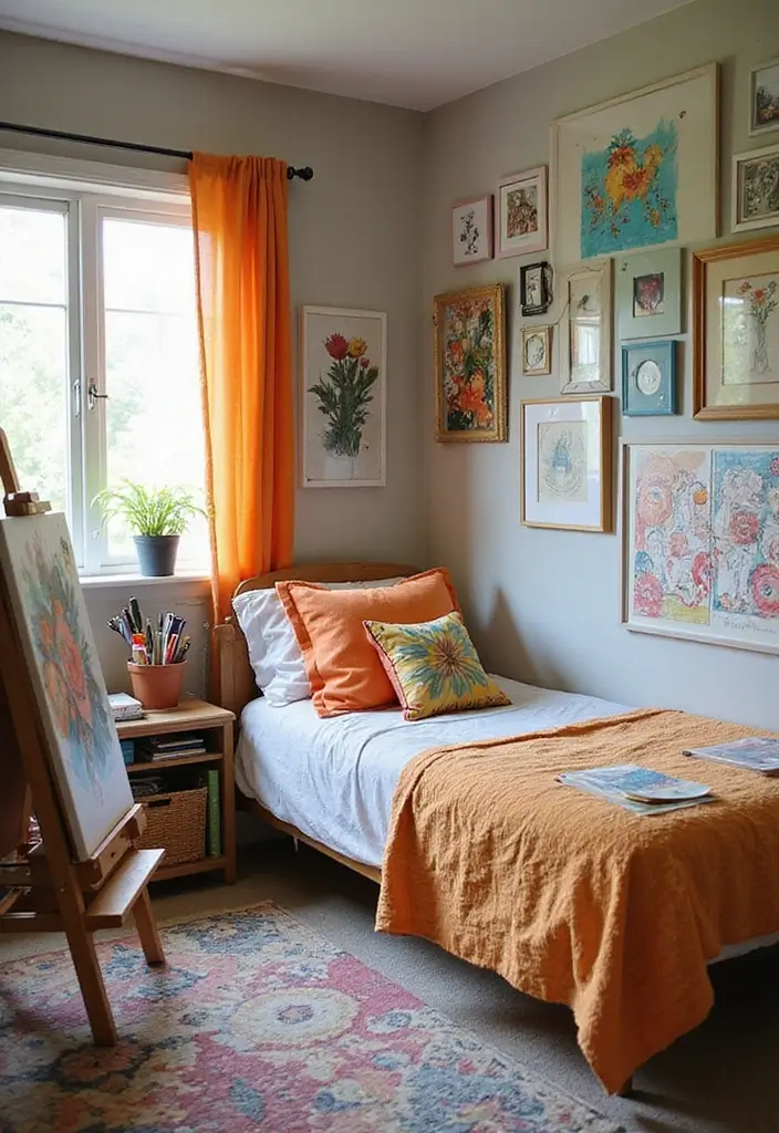 30 Twin Bedroom Ideas for Boys That Are Fun & Functional - 10. Art Star's Creative Studio