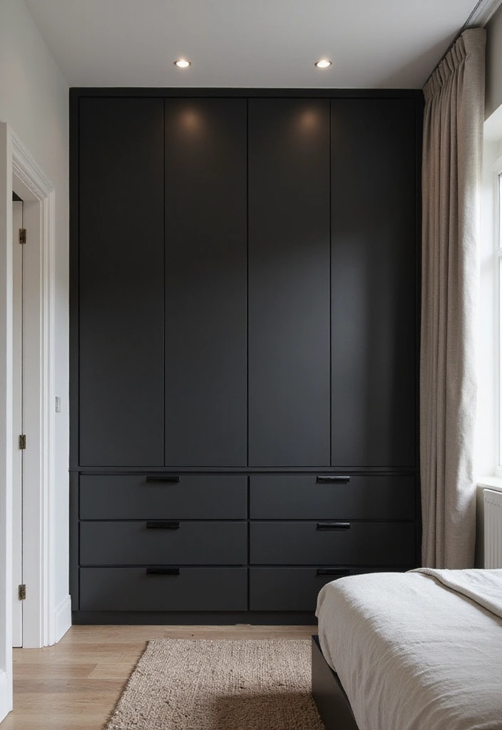 25 Black Dresser Bedroom Ideas That Anchor Any Space - 16. Built-In Solutions