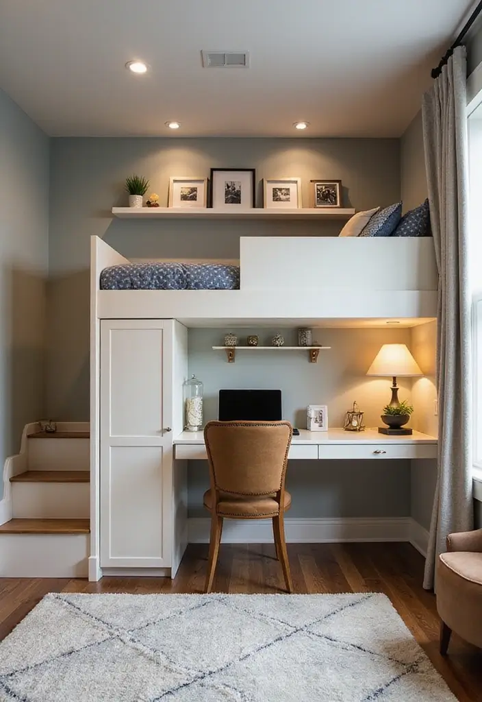 25 Boys Loft Bedroom Ideas That Are Fun & Space-Saving - 11. Functional Furniture