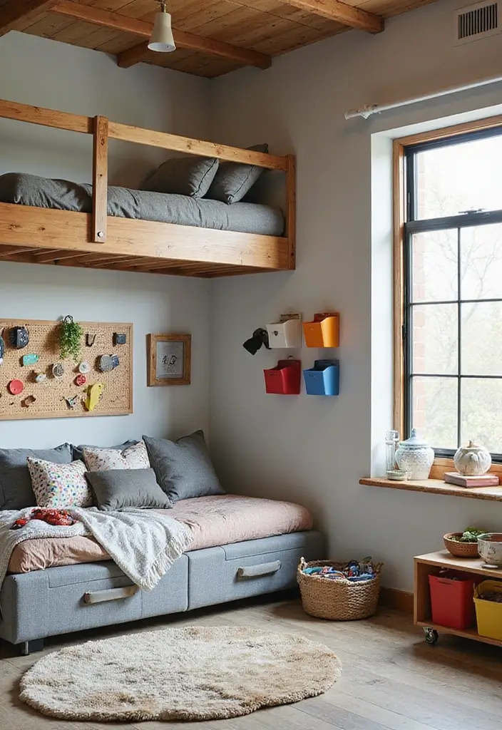 25 Boys Loft Bedroom Ideas That Are Fun & Space-Saving - 17. Wall-Mounted Organizers