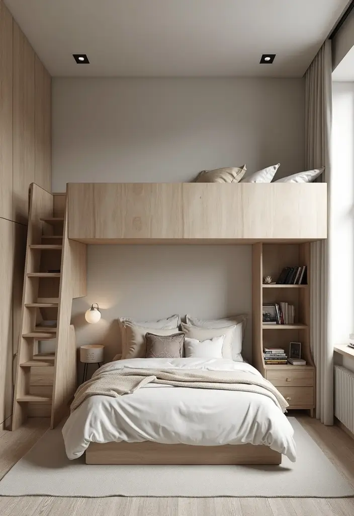 25 Boys Loft Bedroom Ideas That Are Fun & Space-Saving - 5. Minimalist Chic