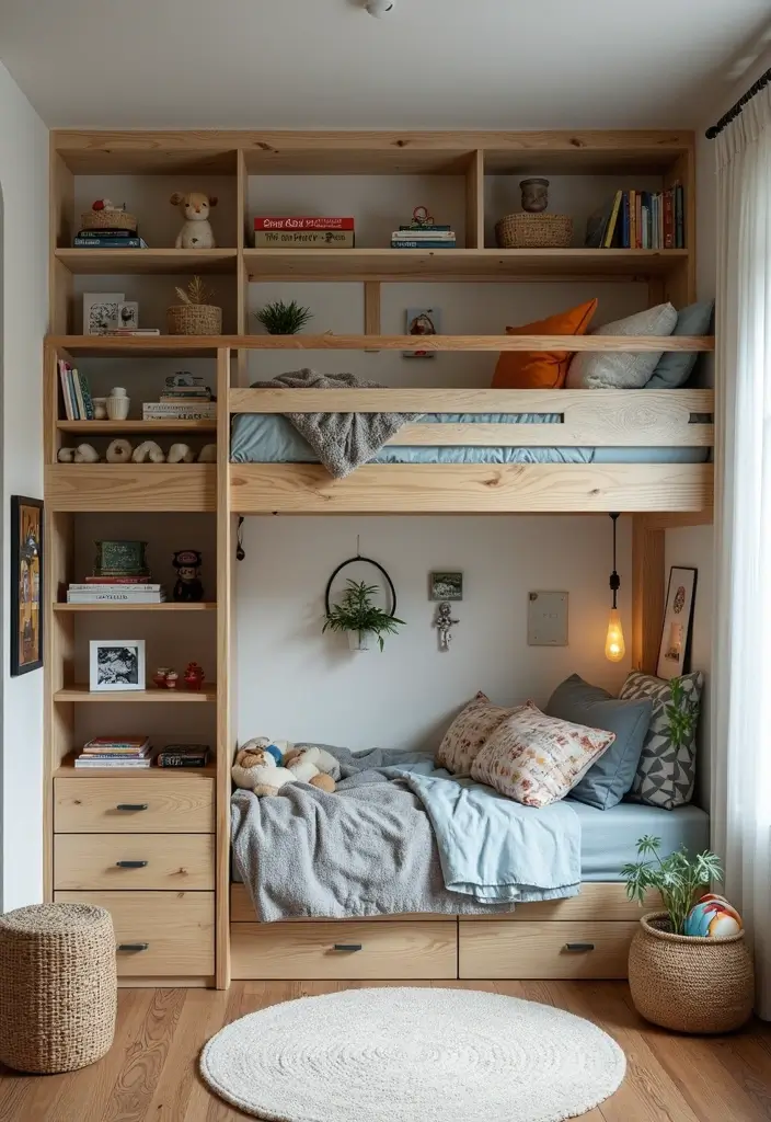 25 Boys Loft Bedroom Ideas That Are Fun & Space-Saving - 8. Adjustable Shelving Solutions
