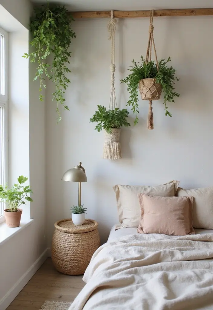 25 Horse Bedroom Ideas for Teens That Feel Rustic and Free-Spirited - 14. Hanging Plants for a Touch of Nature