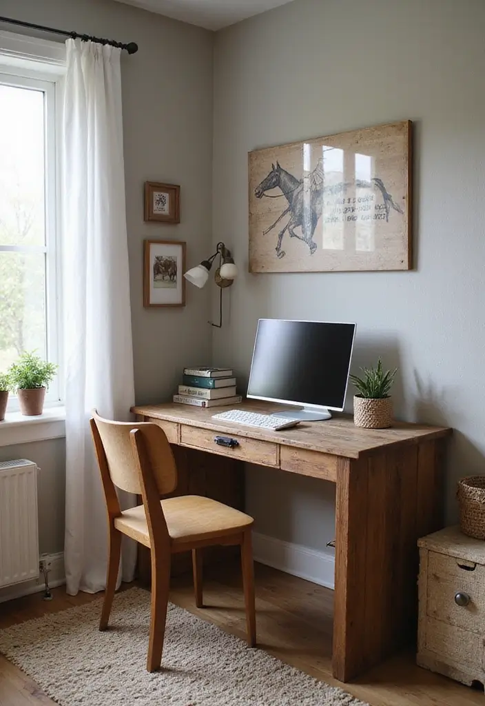 25 Horse Bedroom Ideas for Teens That Feel Rustic and Free-Spirited - 21. Stylish Desk Area