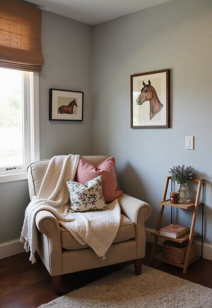 25 Horse Bedroom Ideas for Teens That Feel Rustic and Free-Spirited - 25. Comforting Reading Nook