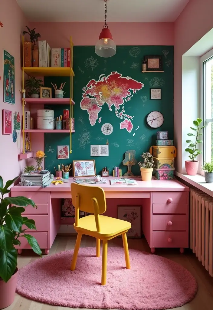 25 Kids Room Ideas for Girls Bedroom That Feel Magical - 12. Artistic Creative Studio