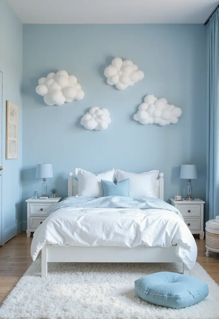 25 Kids Room Ideas for Girls Bedroom That Feel Magical - 13. Dreamy Cloud Sanctuary