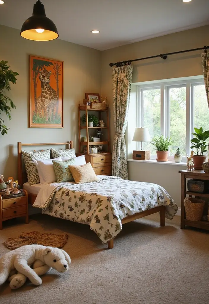 25 Kids Room Ideas for Girls Bedroom That Feel Magical - 14. Fun Animal Safari