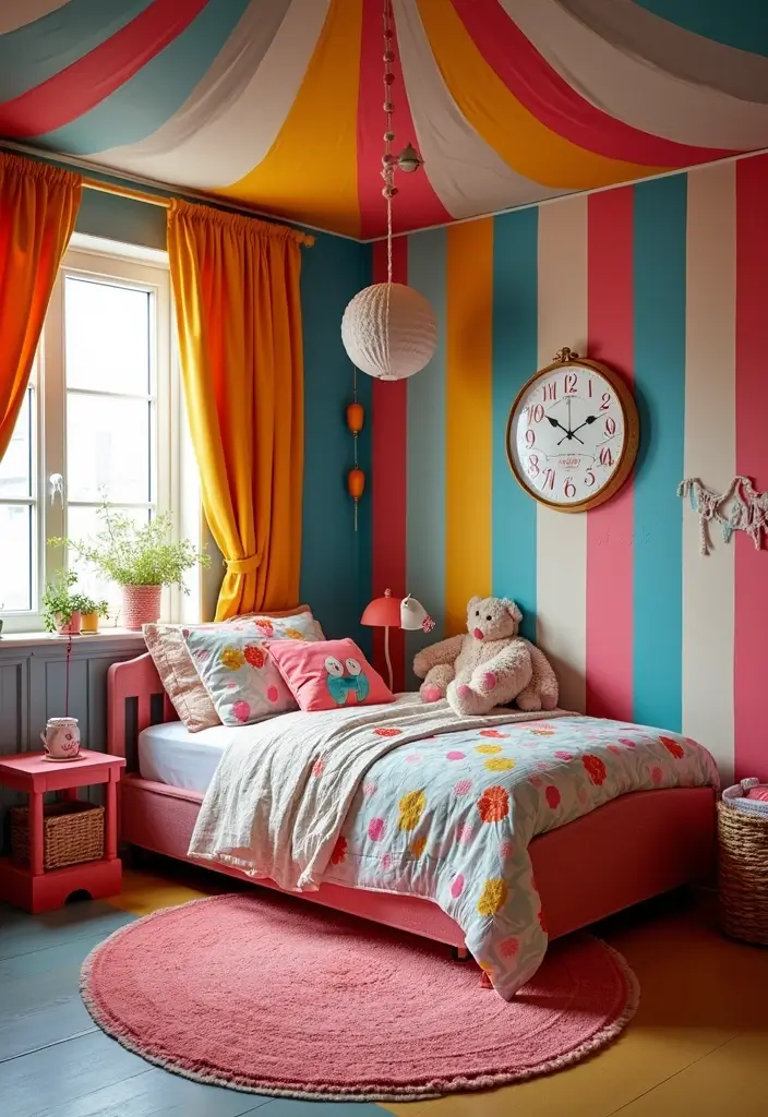 25 Kids Room Ideas for Girls Bedroom That Feel Magical - 15. Magical Circus Theme