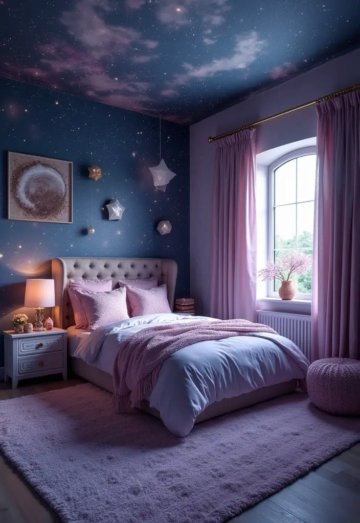 25 Kids Room Ideas for Girls Bedroom That Feel Magical - 23. Celestial Dreamland