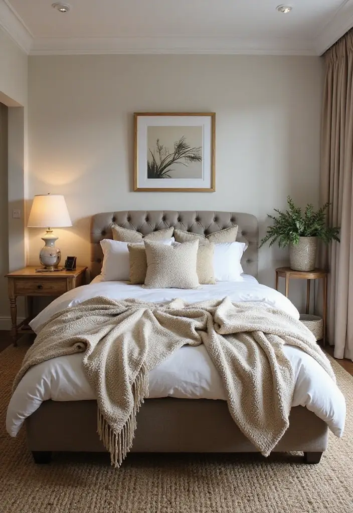25 King Size Bed in Small Bedroom Ideas That Actually Work - 12. Use of Textures