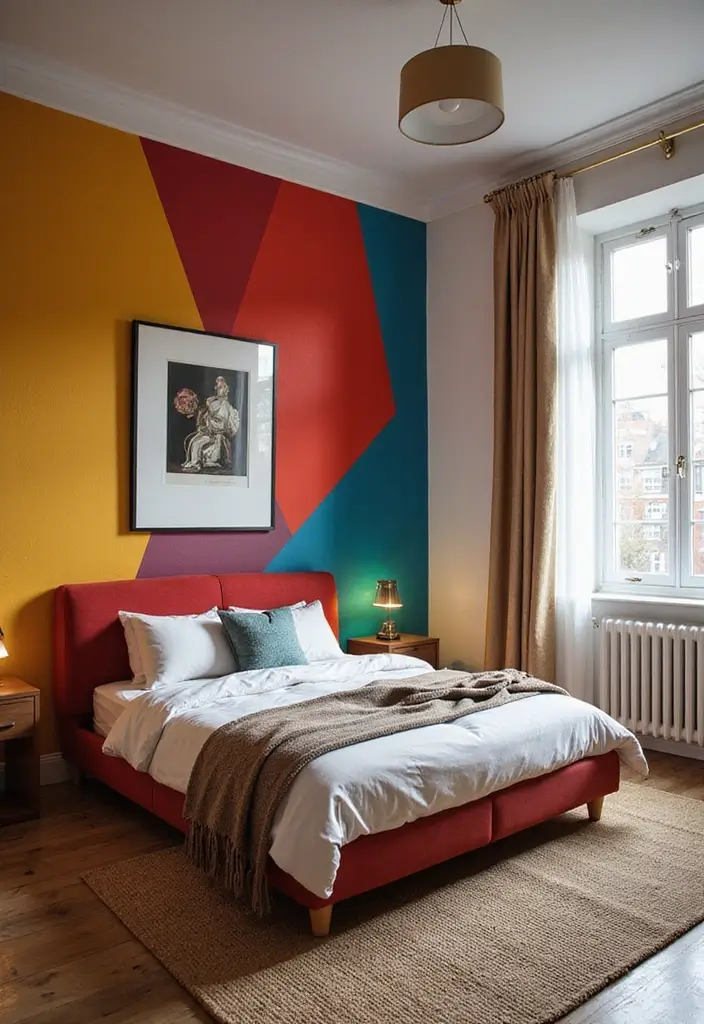 25 King Size Bed in Small Bedroom Ideas That Actually Work - 13. Accent Walls