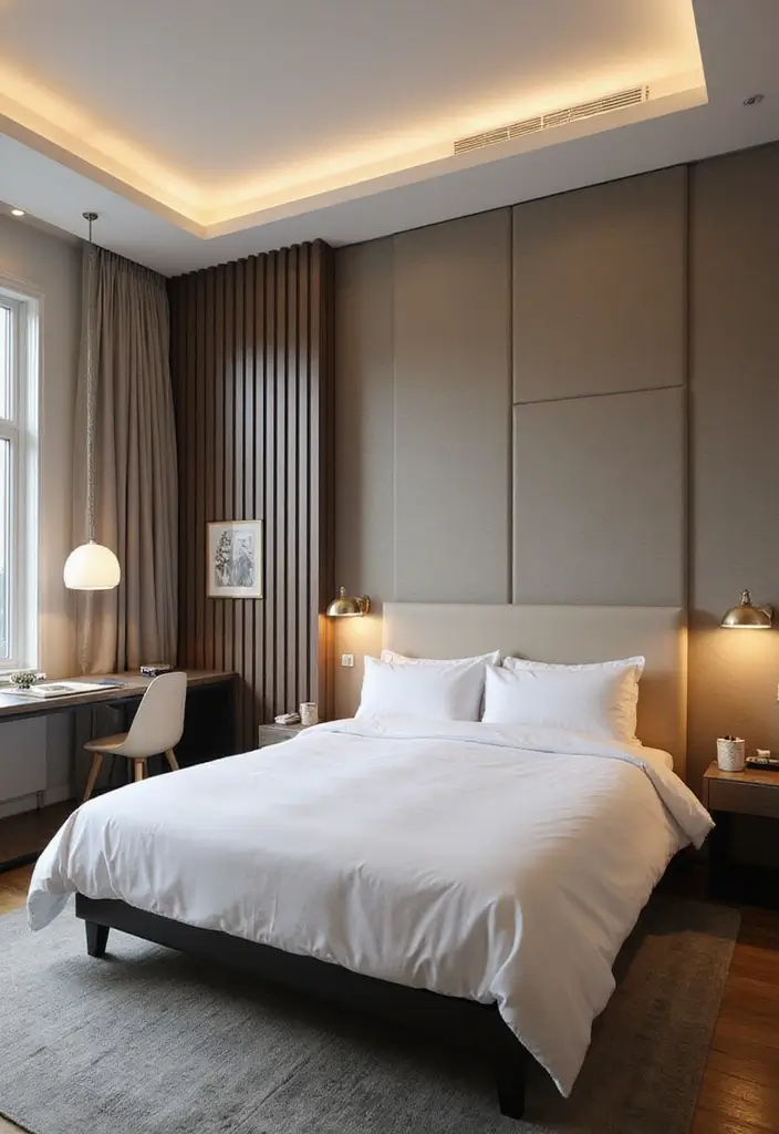 25 King Size Bed in Small Bedroom Ideas That Actually Work - 17. Room Dividers