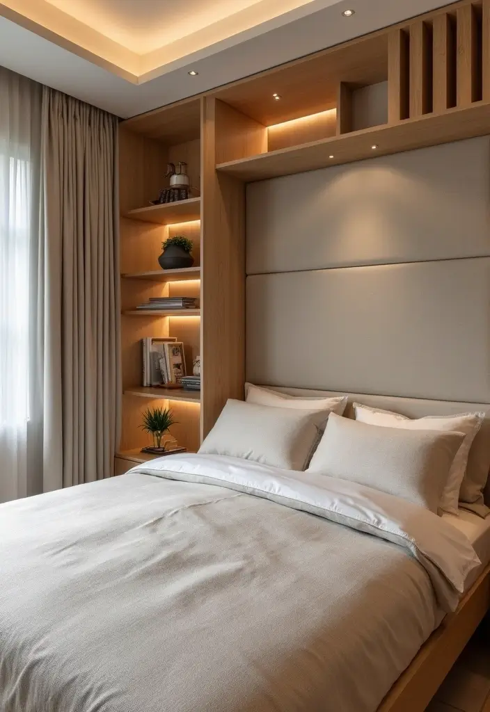 25 King Size Bed in Small Bedroom Ideas That Actually Work - 19. Nooks and Crannies