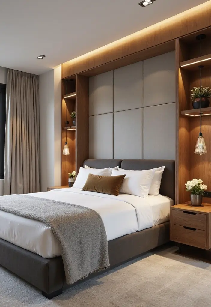 25 King Size Bed in Small Bedroom Ideas That Actually Work - 3. Multi-Functional Murphy Beds
