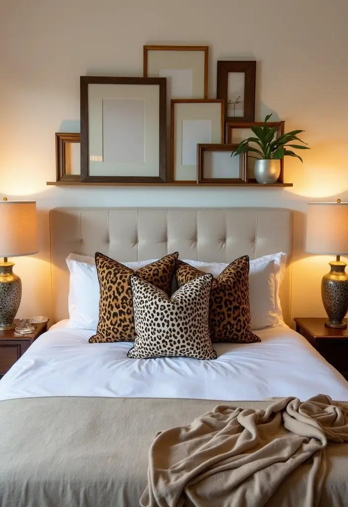 25 Leopard Print Bedroom Ideas That Feel Bold & Chic - 12. Leopard Print Decorative Accents