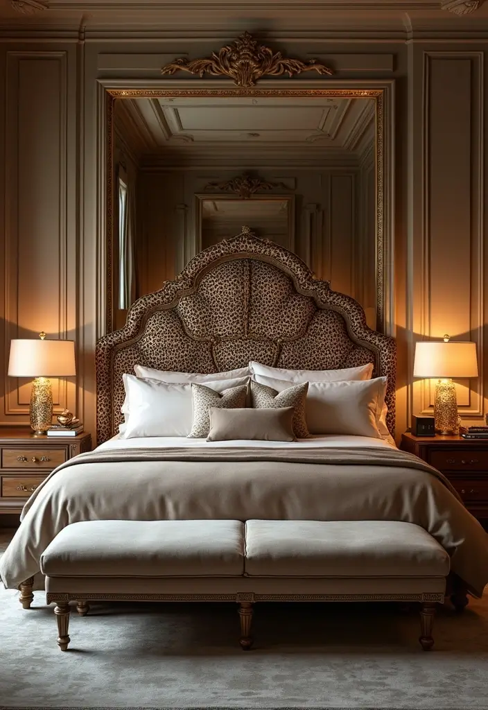 25 Leopard Print Bedroom Ideas That Feel Bold & Chic - 13. Leopard Print Headboard