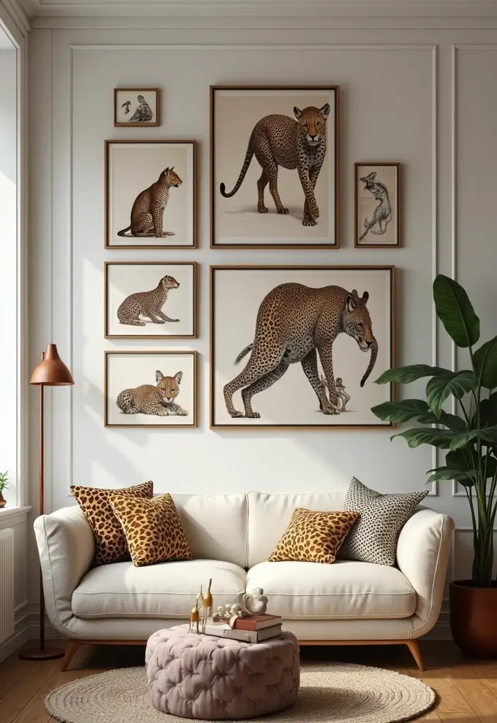 25 Leopard Print Bedroom Ideas That Feel Bold & Chic - 15. Leopard Print Wall Art