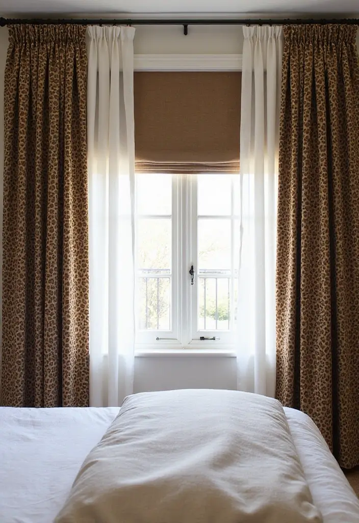 25 Leopard Print Bedroom Ideas That Feel Bold & Chic - 7. Leopard Print Curtains
