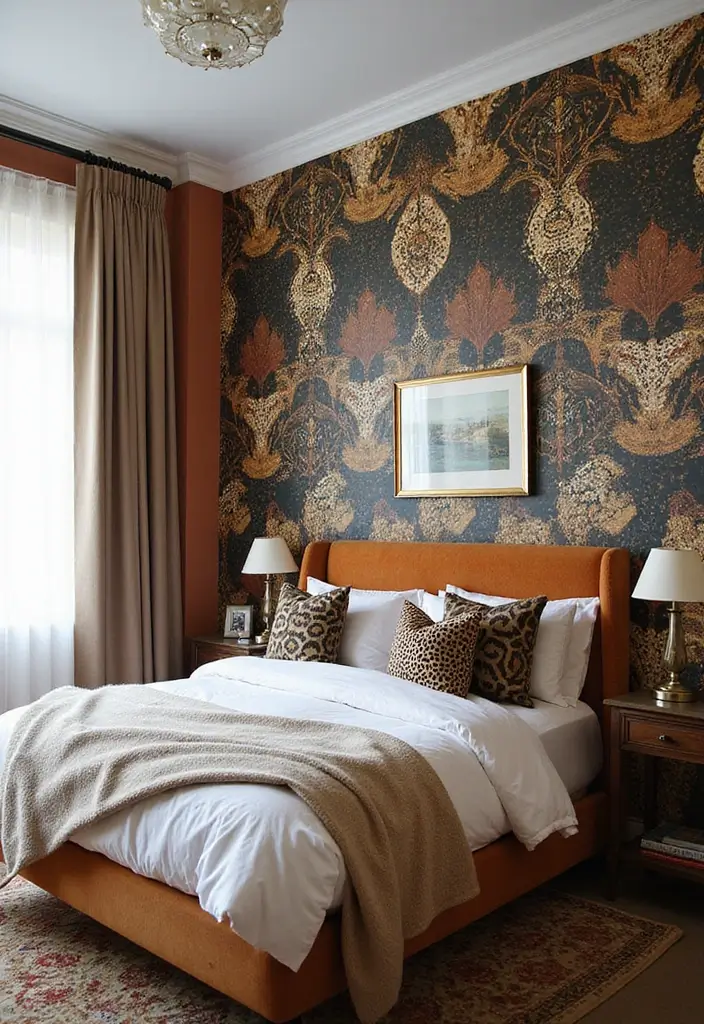 25 Leopard Print Bedroom Ideas That Feel Bold & Chic - 8. Animal Print Accent Wall