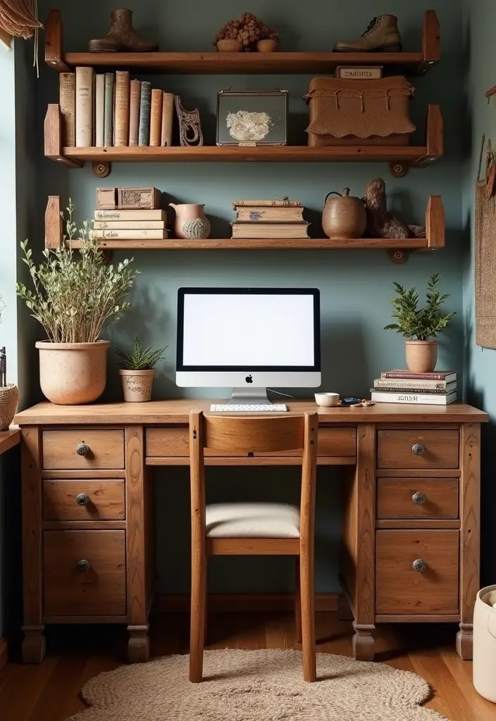 25 Western Bedroom Ideas for Teens That Channel Cowboy Energy - 17. Charming Desk Spaces