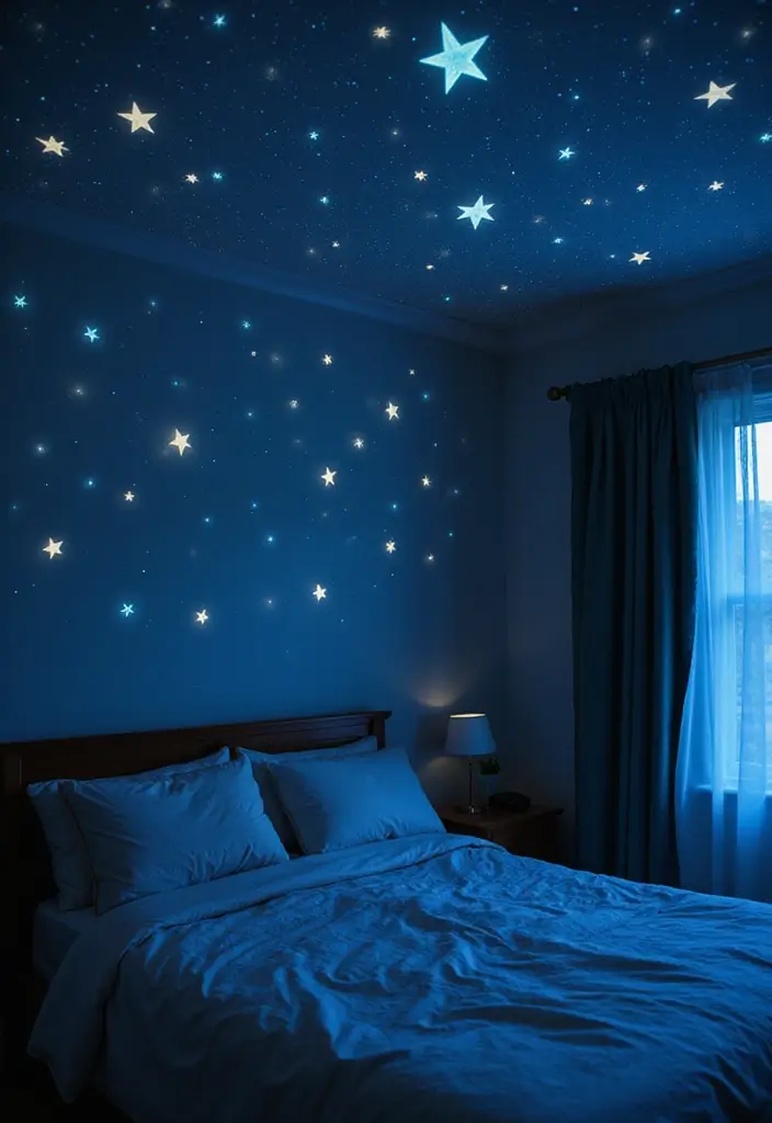 25 Western Bedroom Ideas for Teens That Channel Cowboy Energy - 23. Starry Night Ceiling Decor