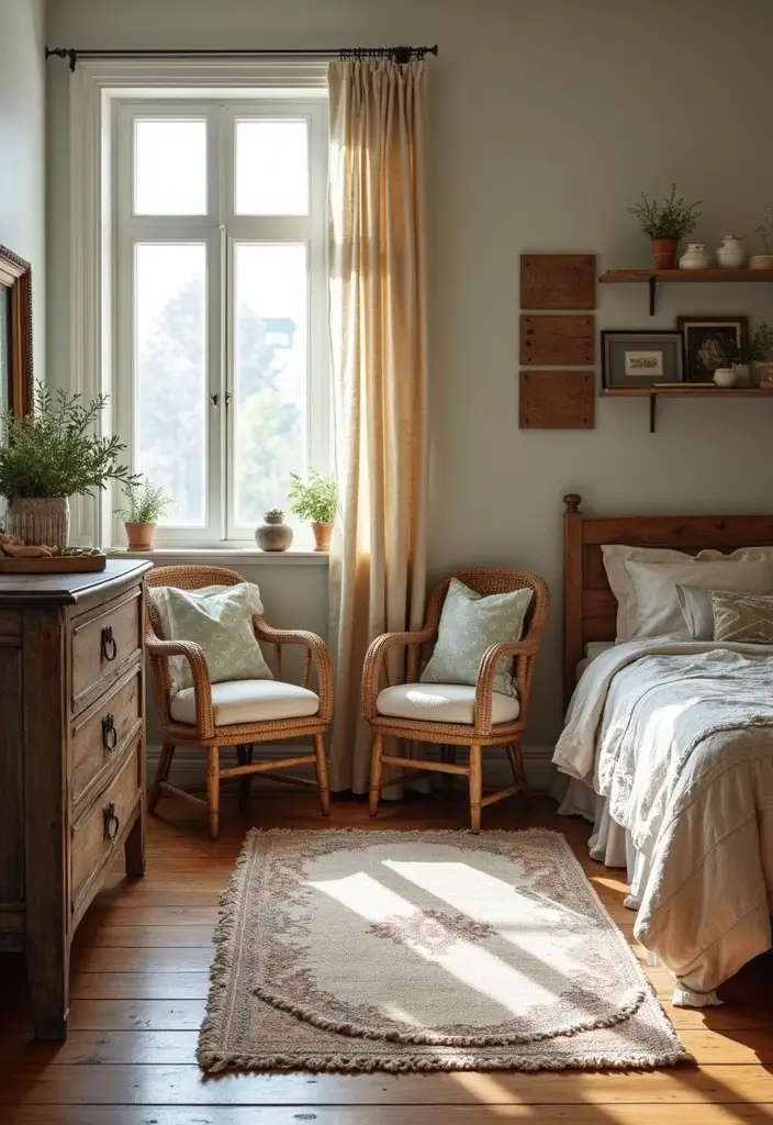 25 Western Bedroom Ideas for Teens That Channel Cowboy Energy - 3. Vintage Farmhouse Furniture