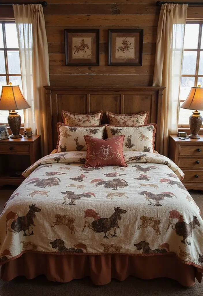 25 Western Bedroom Ideas for Teens That Channel Cowboy Energy - 4. Western-Themed Bedding