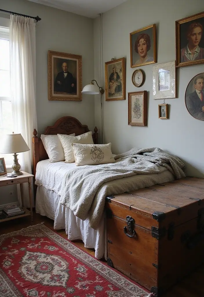 25 Western Bedroom Ideas for Teens That Channel Cowboy Energy - 7. Antique Finds and Thrift Store Treasures