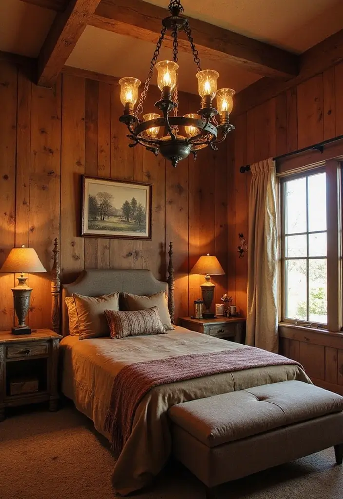 25 Western Bedroom Ideas for Teens That Channel Cowboy Energy - 8. Themed Lighting Fixtures