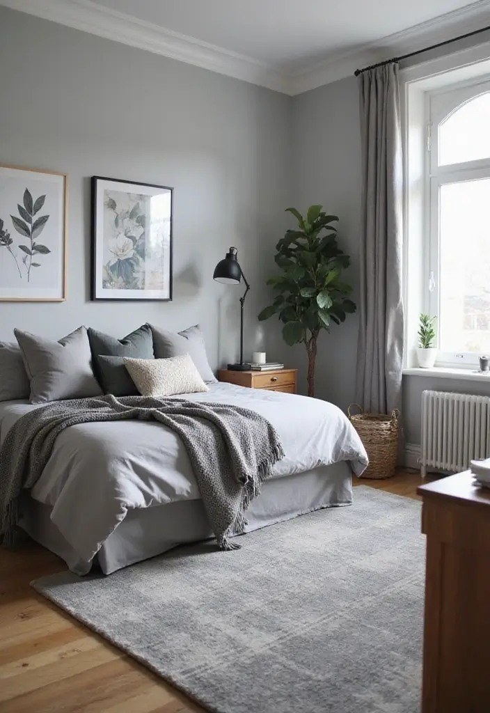 27 Small Bedroom Ideas for Men Minimalist That Look Strong & Clean - 10. Monochromatic Accents