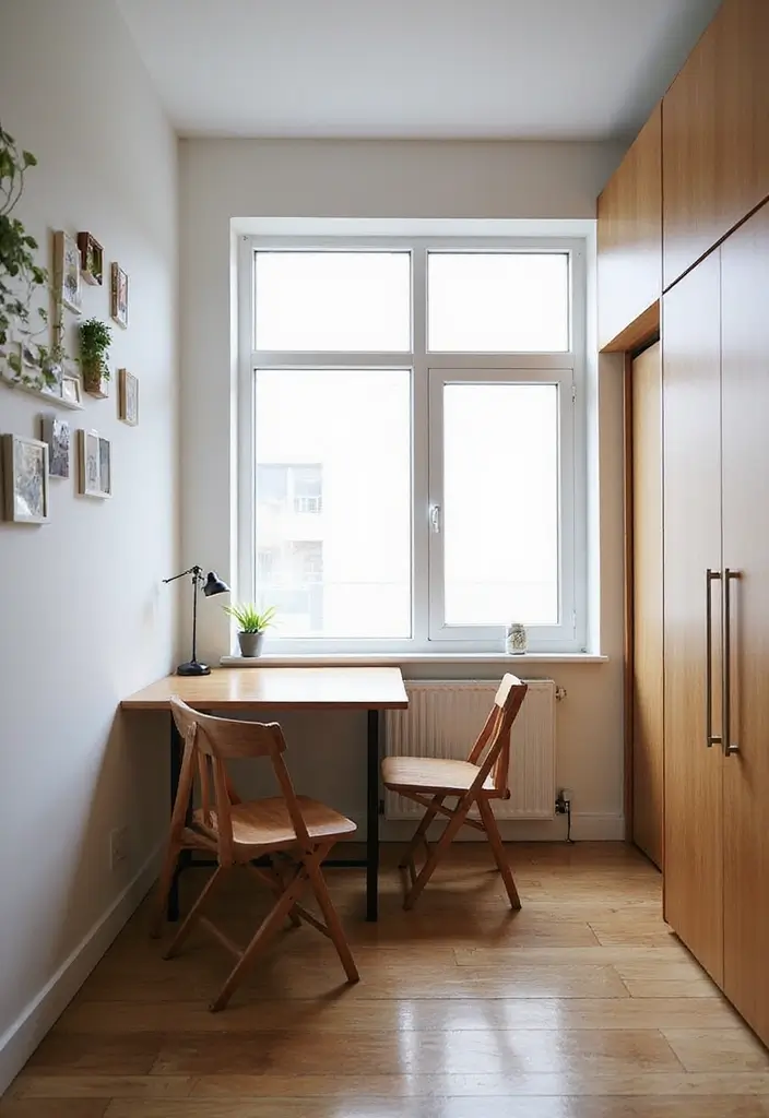 27 Small Bedroom Ideas for Men Minimalist That Look Strong & Clean - 15. Space-Saving Folding Furniture