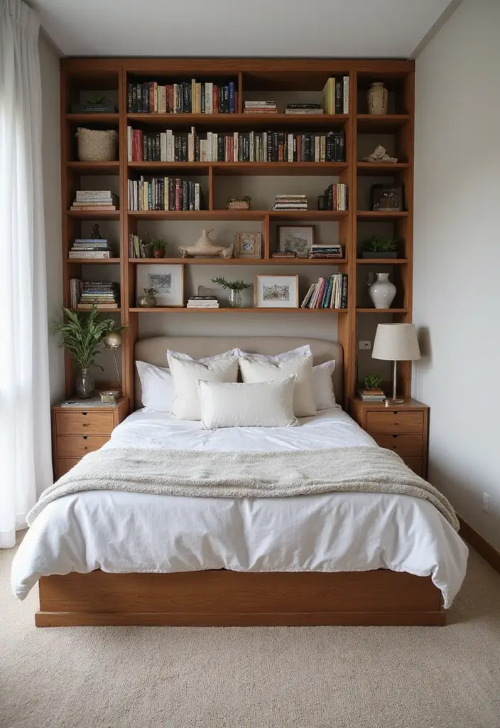 27 Small Bedroom Ideas for Men Minimalist That Look Strong & Clean - 22. Smart Use of Vertical Space